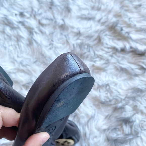 Brown Tory Burch Flats Black Cap Toe - Picture 5 of 6